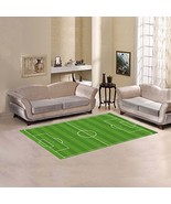 Football Soccer Field Area Rug size 60&quot;x 39&quot; - £37.93 GBP