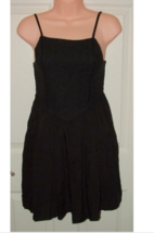 NWT Black M Sleeveless Fit &amp; Flare Sun Dress Side Pockets WILD FABLE - £19.69 GBP