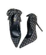 New York &amp; Company Women Black Fabric Pointed Toe Slip On High Heel Pump... - £31.56 GBP