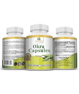 Okra Capsules 750 mg. 3 Bottles-180 VegCaps. (Abelmoschus esculentus) - £47.95 GBP