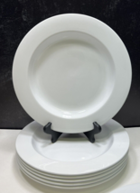 Set 6 DANSK International Designs White Large 12&quot; Rimmed Dinner Plate Po... - £135.31 GBP