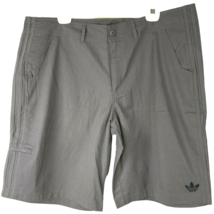 Adidas 3S Clean Short sz XL Mens Shorts Dark Gray 42&quot; Waist x 12&quot; Inseam NWT $55 - £28.42 GBP