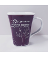 A Sister Shares Childhood Memories 16 oz. Ceramic Coffee Mug Cup Purple ... - $15.27