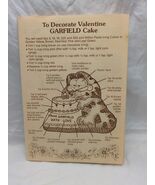 Vintage 1984 Garfield Cake Pan Decorating Instructions Sheet - $6.92
