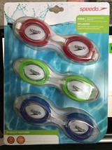 New in Package Kids Swim Goggles Speedo Splasher 3 pairs GE 3-8 - $17.81