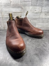 Dr Martens Chelsea Boots Men 12EW Extra Wide Rivet Shoes Brown Leather S... - $79.02