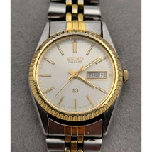 Vtg Seiko SQ 3Y03-0169 Presidential Fluted Day/Date Watch - $59.99