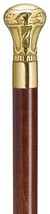 Walking Cane Brass Knob with Floral Design Walking Stick (Walnut) - $55.99