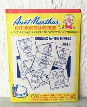 Aunt Martha&#39;s Hot Iron Transfers - Bunnies for Tea Towels #3843 - $3.33