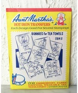 Aunt Martha&#39;s Hot Iron Transfers - Bunnies for Tea Towels #3843 - £2.65 GBP