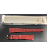 NOS Gilden 14mm 9/16 Genuine Lizard-Calf Leather Watch Band Strap RED 05-55 - £15.85 GBP