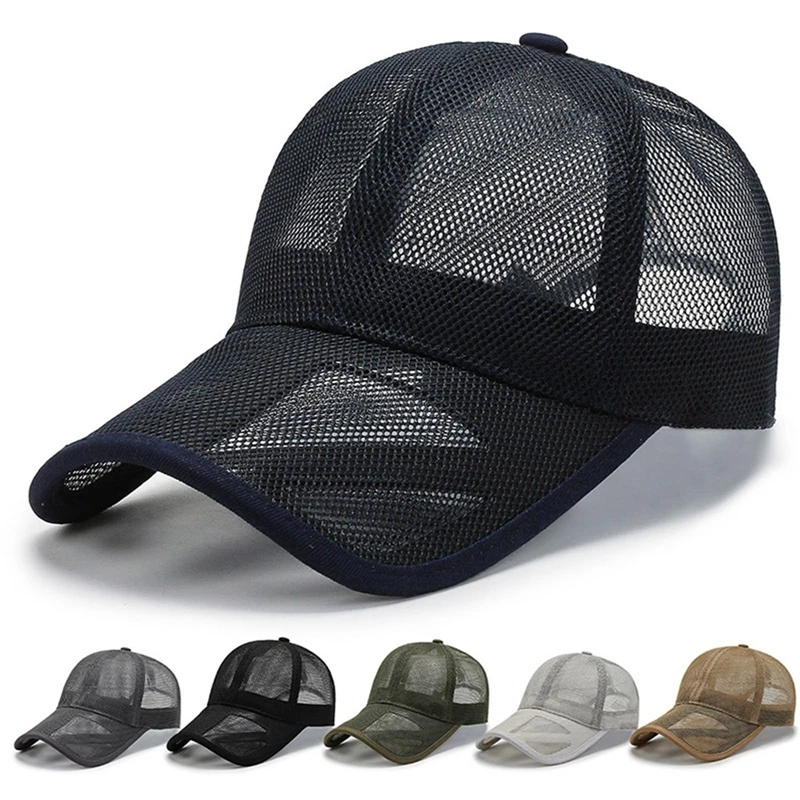 2023 summer full mesh baseball cap quick dry cooling sun protection hiking golf running thumb200