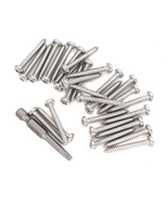 30Pcs #8 1-1/4&quot; Torx Security Screws – 304 SS, Self-Tapping + T20 Key - $12.17