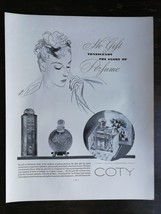 Vintage 1936 Coty Perfume Full Page Original Ad 122 - $6.64