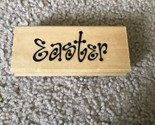 Easter Word Anita&#39;s Rubber Stamp Wood Mount - $10.84