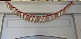 Threshold Stocking Garland Advent Countdown 1-25 Fabric Cloth Hanging 64&quot; Long - £44.66 GBP