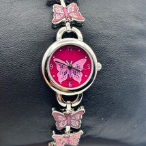 Bongo Butterfly Silver Tone Stainless Steel Women’s Watch Working New Ba... - $22.31