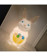 VTG Empire 22” Easter Bunny Rabbit Lighted Blow Mold w Egg Basket Lightl... - $36.99