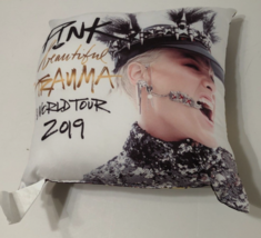 Pink Beautiful Trauma World Tour 2019 VIP Throw Pillow Decorative Portra... - $6.18