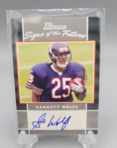 Garrett Wolfe - 2007 Bowman Autographed Football Card #SF-GW - Chicago B... - £5.46 GBP