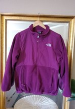 Girls The Northface Inner Sweatshirt Fleece Full Zip Maroon Size XL 18 - £20.96 GBP