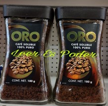 2X Cafe Oro Soluble 100% Puro / Instant Coffee - 2 De 180g c/u - Envio Prioridad - £30.31 GBP