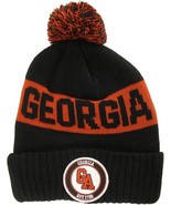 Georgia Ribbed Cuff Knit Winter Hat Pom Beanie (Red/Black) - $27.37 CAD