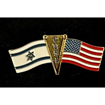 Christians United for Israel CUFI Lapel Pin American Israel National Flags - £6.69 GBP