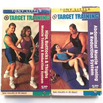 Lot of 2 Tony Little VHS Target Training Toning Abdominal Hips Buttocks Thighs - £8.96 GBP