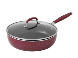 Pioneer Woman 3.5 Qt. Sauté Pan w/Lid ~ KEEPSAKE Floral Merlot ~ Enamel-... - £35.21 GBP