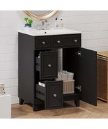24&quot; Bathroom Vanity: Ceramic Sink, 2 Drawers, Door - $6,028.15 MXN