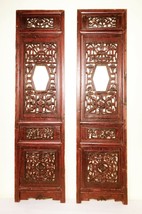 Antique Chinese Screen Panels (2976)(Pair); Cunninghamia Wood, Circa 1800-1849 - £444.27 GBP