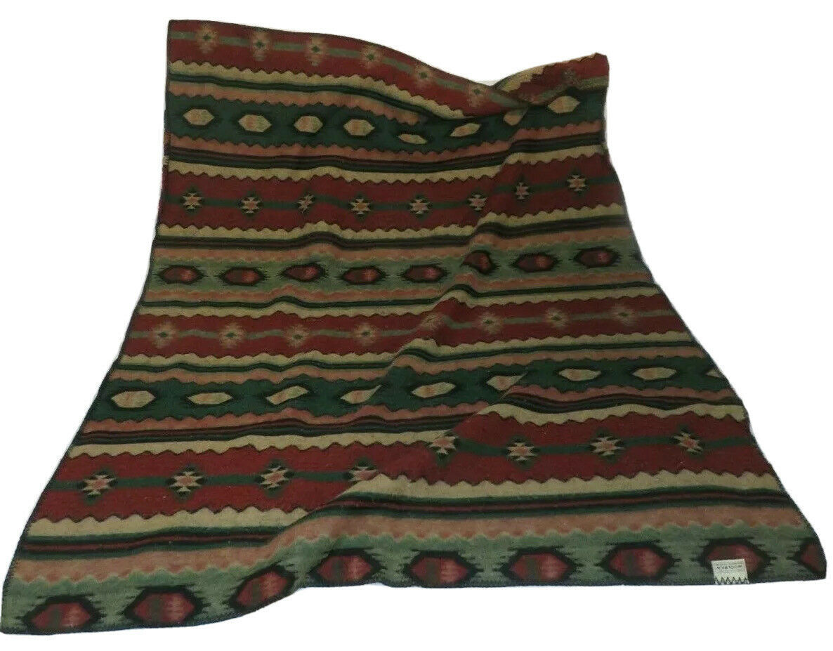 Vintage Woolrich Throw Blanket 45x60 Wool  - $75.00