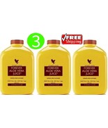 3 Pack Forever Aloe Vera Juice 100% Pure Original Vegan 33.8 fl.oz Exp 2025 - £42.65 GBP