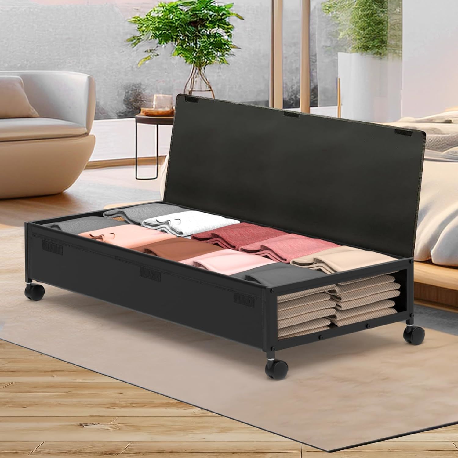 Underbed Storage Containers With Wheels - Lengthen Under Bed Storage Bin... - $38.99