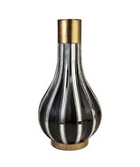 16&quot; Gold and Black Striped Bud Polyresin Table Vase - $2,697.53 MXN