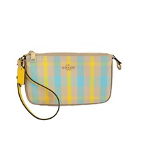 Coach CBK65 Nolita 19 Plaid Canvas Leather Small Handbag Clutch Bright M... - $1,768.02 MXN