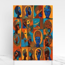 African Many Men Faces Royal Kings painting print &quot;20x30&quot; By Shantress Nicole - £59.34 GBP
