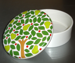 Kate Spade Lenox Pear Tree Point Covered Candy Dish/Trinket Box Holiday ... - £23.82 GBP