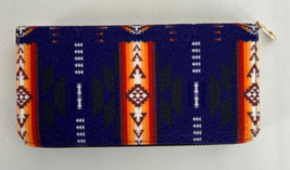 Native American Indian Women Fleece Organizer Foldable Wallet Purple - £16.82 GBP