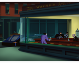 Batman Joker Nighthawks Night Diner Giclee Art Print Poster 24x16 Mondo - $89.99