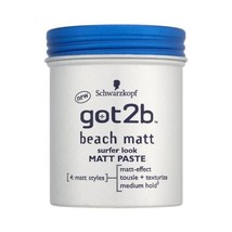 Schwarzkopf got2b Beach Matt Surfer Look Matt Paste 100ml (Pack of 2)  - £27.97 GBP