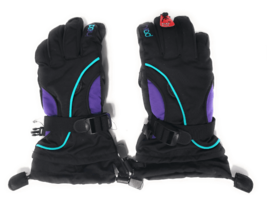 Head Júnior Jr Negro Morado Azulado Aislado Esquí Snowboard Guantes de I... - £10.17 GBP