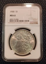 1900 $1 Morgan Silver Dollar MS61 NGC Certified Brilliant Uncirculated P... - $99.31