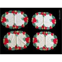 VTG Strawberry Print Kitschy Set Of Four Placemats - $29.69