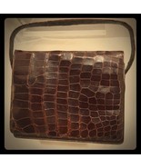 Vintage Brown Crocodile Handbag - £157.86 GBP