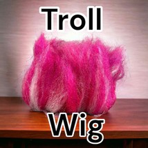 Wig Troll Adult Costume Halloween Trolls Cosplay Party Pink Gnome Clown Doll - £19.84 GBP