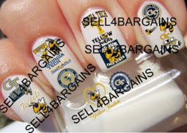 NEW 2023 Georgia Tech Yellow Jackets Nail Art Decals 20 Different Designs - £14.94 GBP