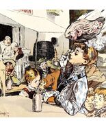 C.1900 German Magazine Cover Lithograph Victorian Meggendorfer #817 DWAA13 - €42,92 EUR