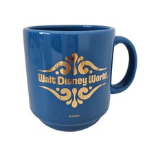 Disney World Blue &amp; Gold Coffee Mug - £10.46 GBP